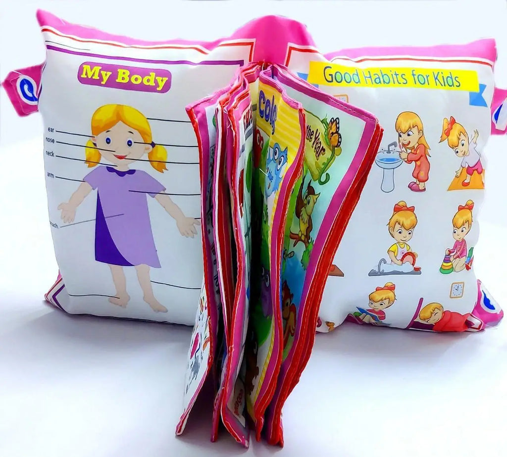Baby Digital Printed Cotton Fabric Educational Alphabet Learning Soft Pillow Cushion Book
